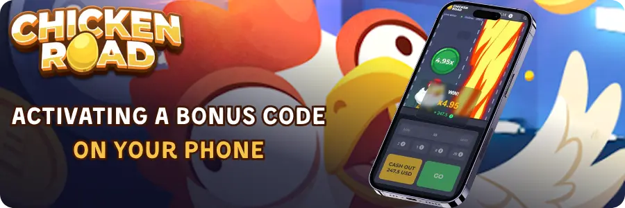 Smartphone showing a Chicken Road round with a 4.95x multiplier