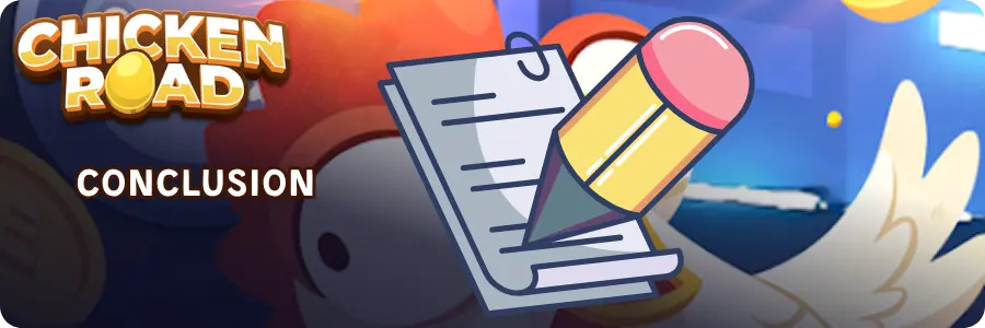 Notepad with a pencil on a Chicken Road background